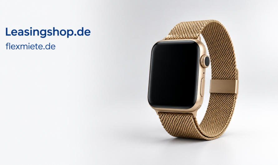 Apple Watch 12 Titan Gold GPS + Cellular leasen, 42 mm oder 46 mm, Milanaise Brilliantgold