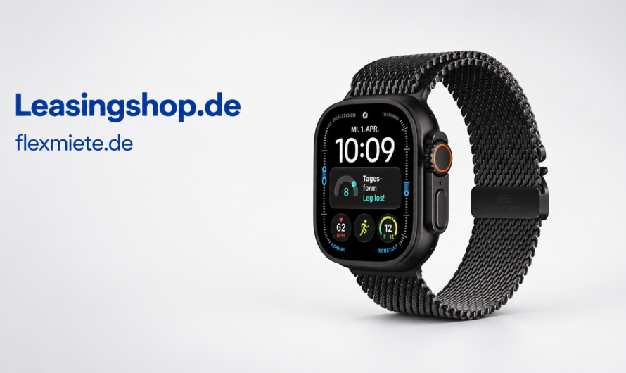 Apple Watch Ultra 4 leasen, mit Milanaise Armband Titan Schwarz